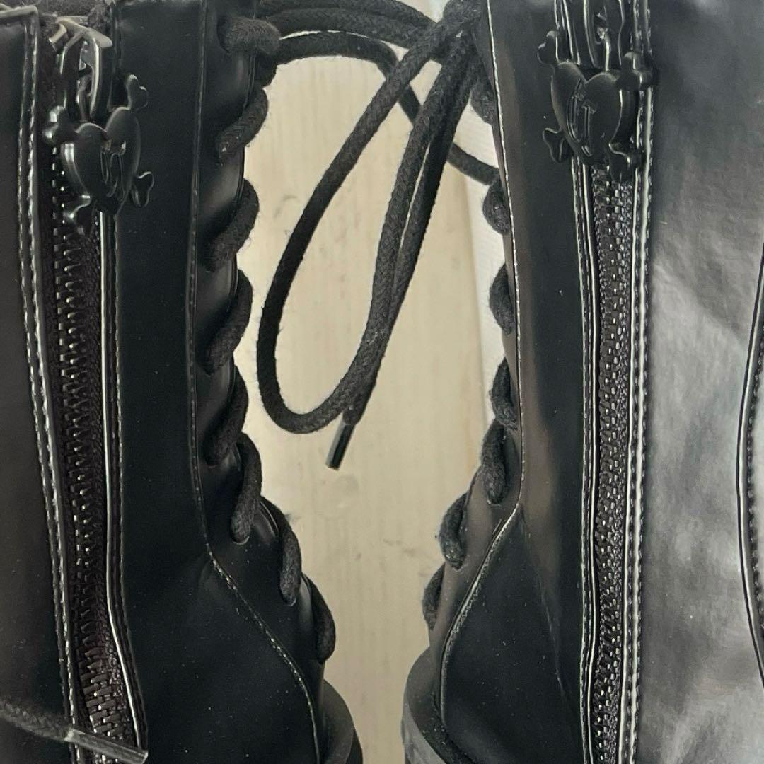 CharlaTedrick【美品】厚底編み上げブーツレースアップブーツゴスロリ