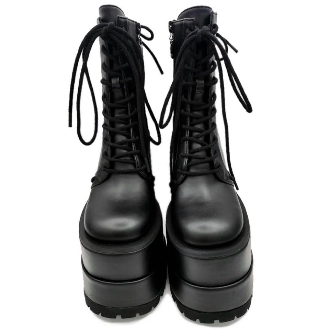 CharlaTedrick【美品】厚底編み上げブーツレースアップブーツゴスロリ