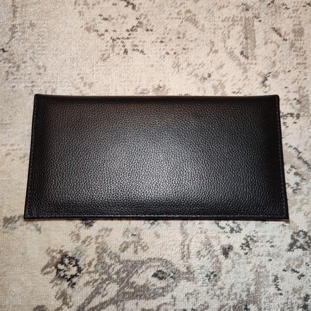 皇居 限定 長財布 黒　大手門 売店 本革 ブラック 折り財布