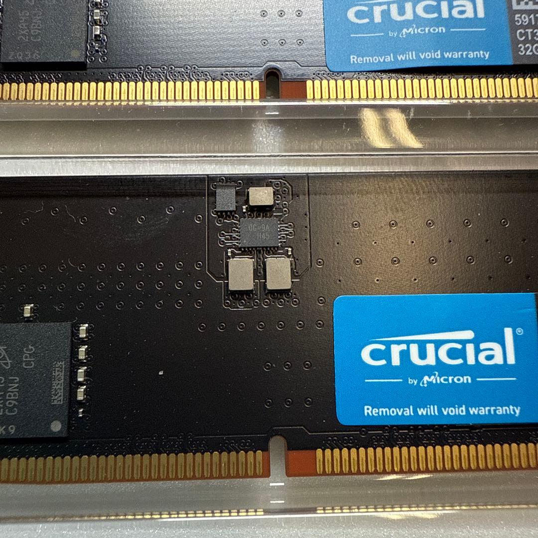 Crucial 32GB ×2枚 64GB DDR5 4800MHz メモリー