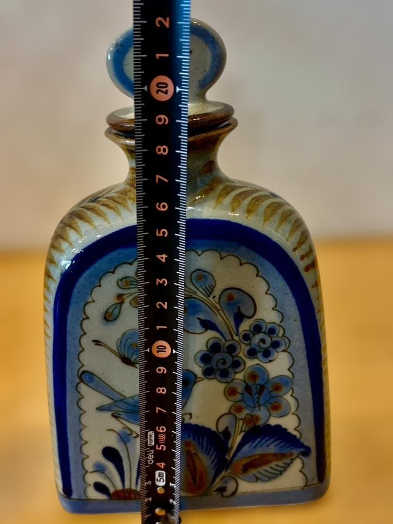 【希少】エルパロマール トナラ焼 雄牛 置物 & 陶器ボトル メキシコ 2点