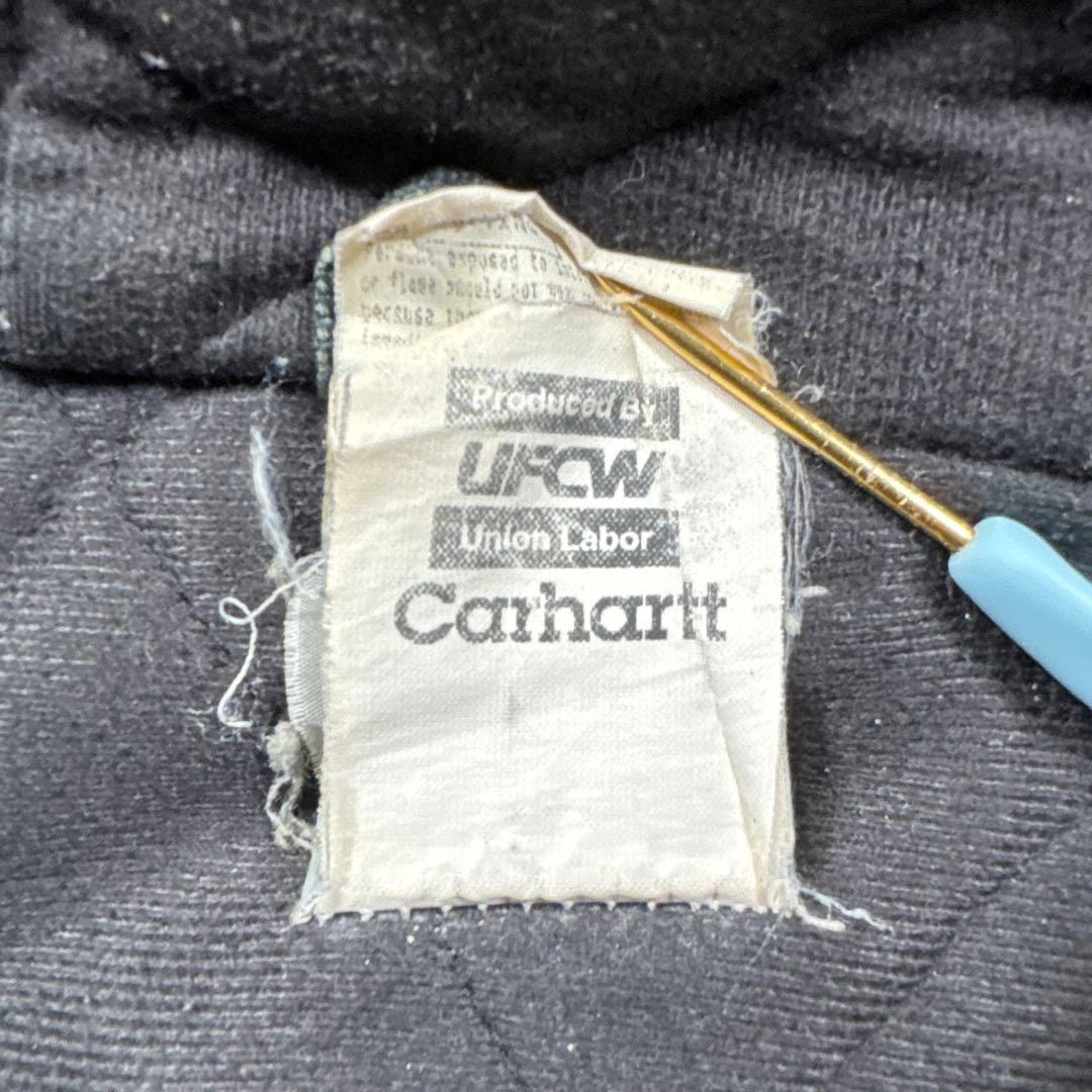 Carhartt古着USA製vintageアクティブジャケット黒フェードS58