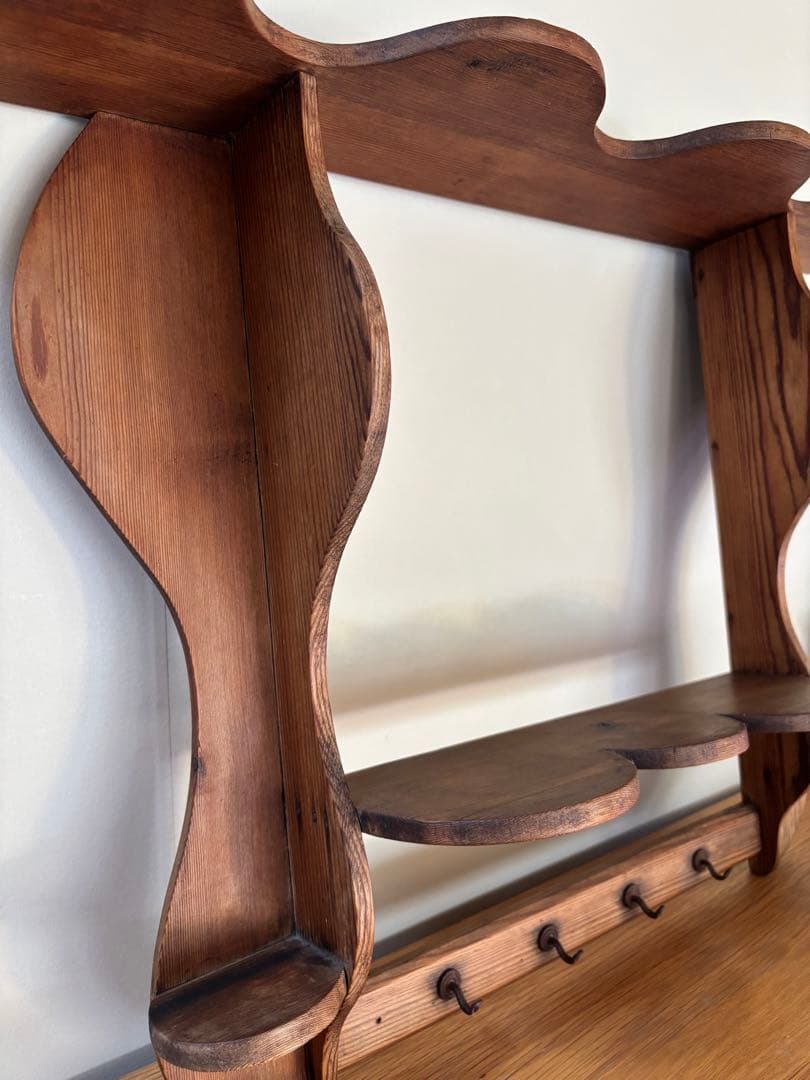 フランス　アンティークパイン　ウォールシェルフ