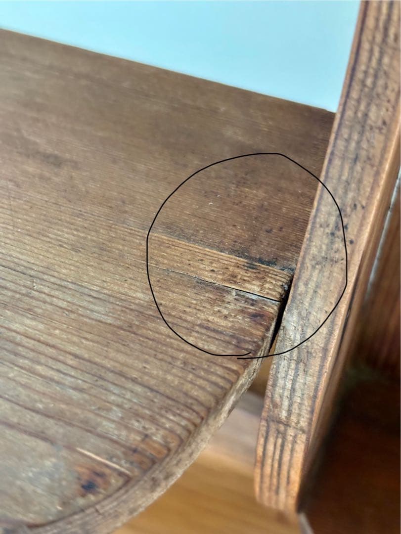 フランス　アンティークパイン　ウォールシェルフ