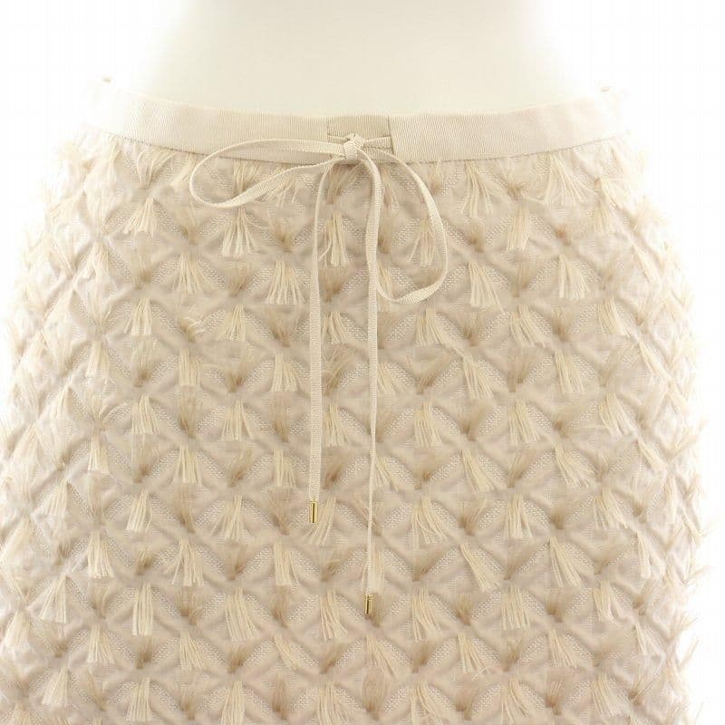 ドゥロワー　drawer　フリンジ　ロング　タイトスカート　36