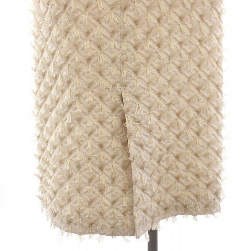 ドゥロワー　drawer　フリンジ　ロング　タイトスカート　36