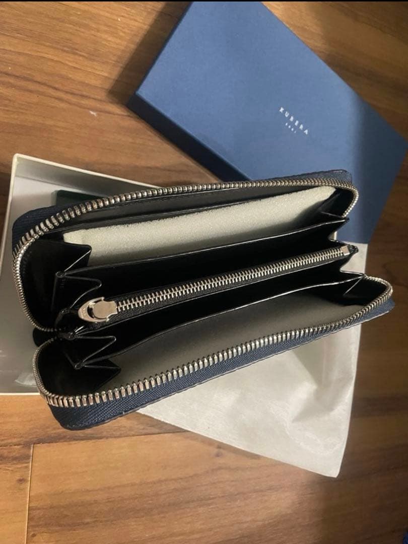 KUBERA kubera 長財布 ネイビー 鮫皮