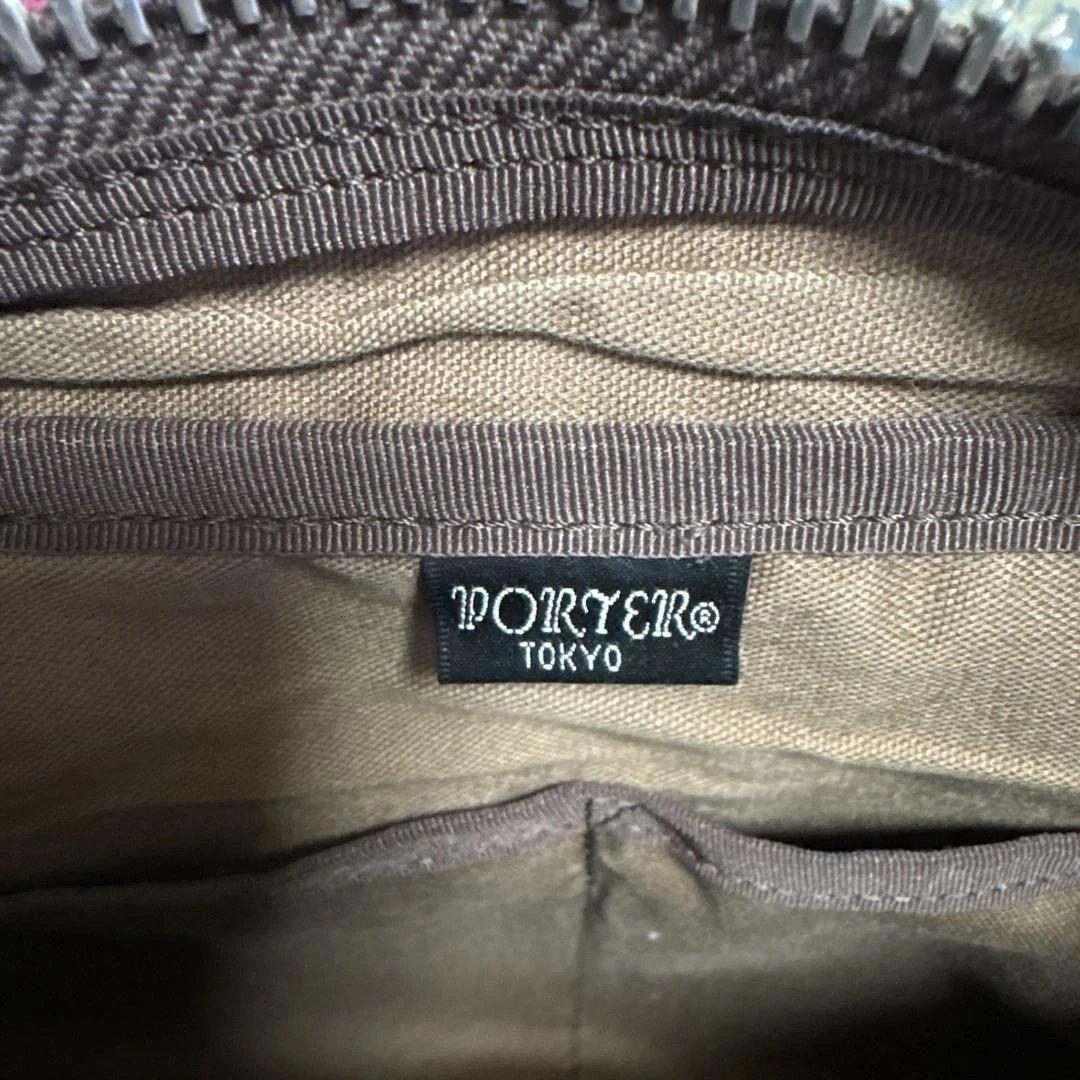 PORTER フリースタイルダークブラウンショルダーバッグ　ポーターバッグ