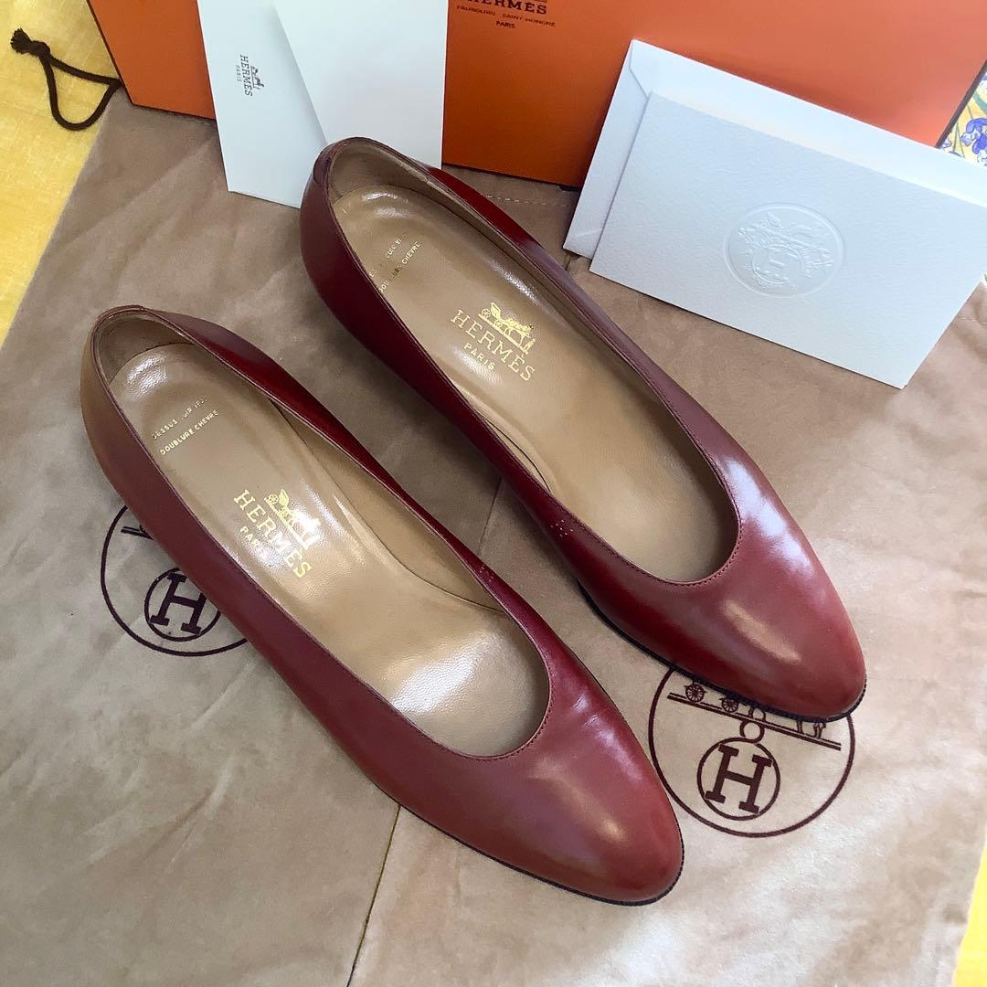 レア!美品! エルメス ヴィンテージ Hマーク アーモンドトゥ 23.5㎝