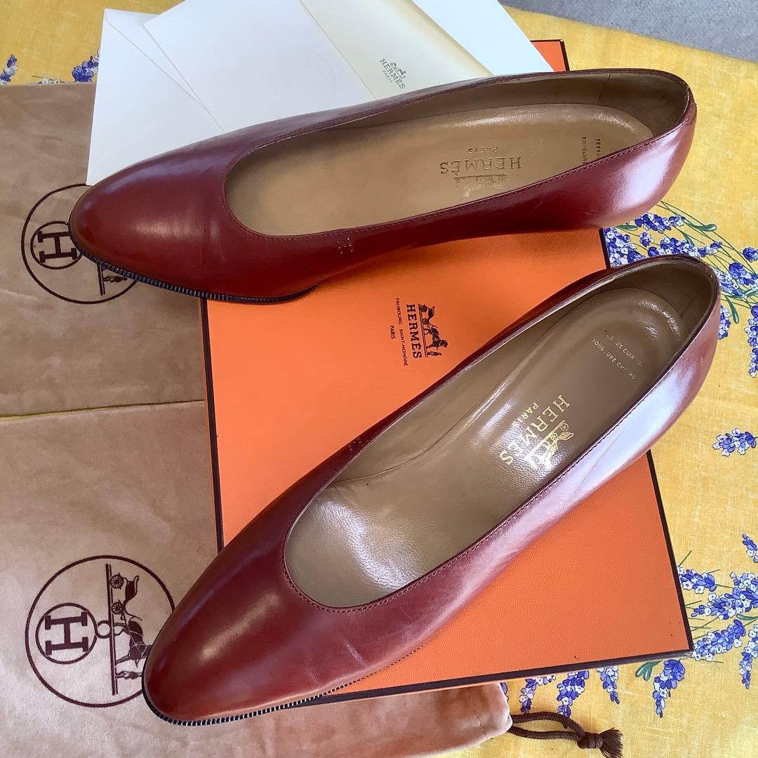 レア!美品! エルメス ヴィンテージ Hマーク アーモンドトゥ 23.5㎝