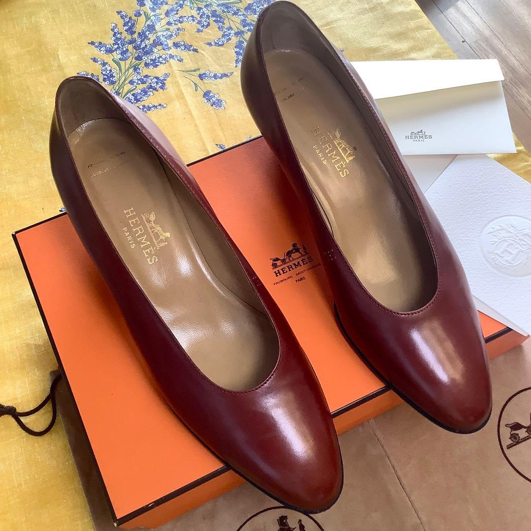 レア!美品! エルメス ヴィンテージ Hマーク アーモンドトゥ 23.5㎝