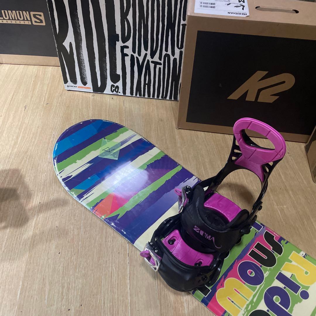 JOYRIDE×ZUMA　キッズスノーボードセット　バインディング付きセット