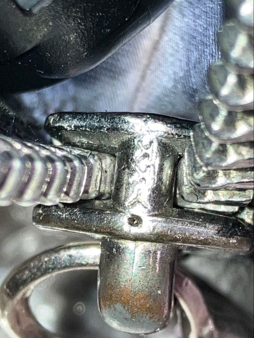 クロムハーツ　ウェーブウォレット　クロスボタン