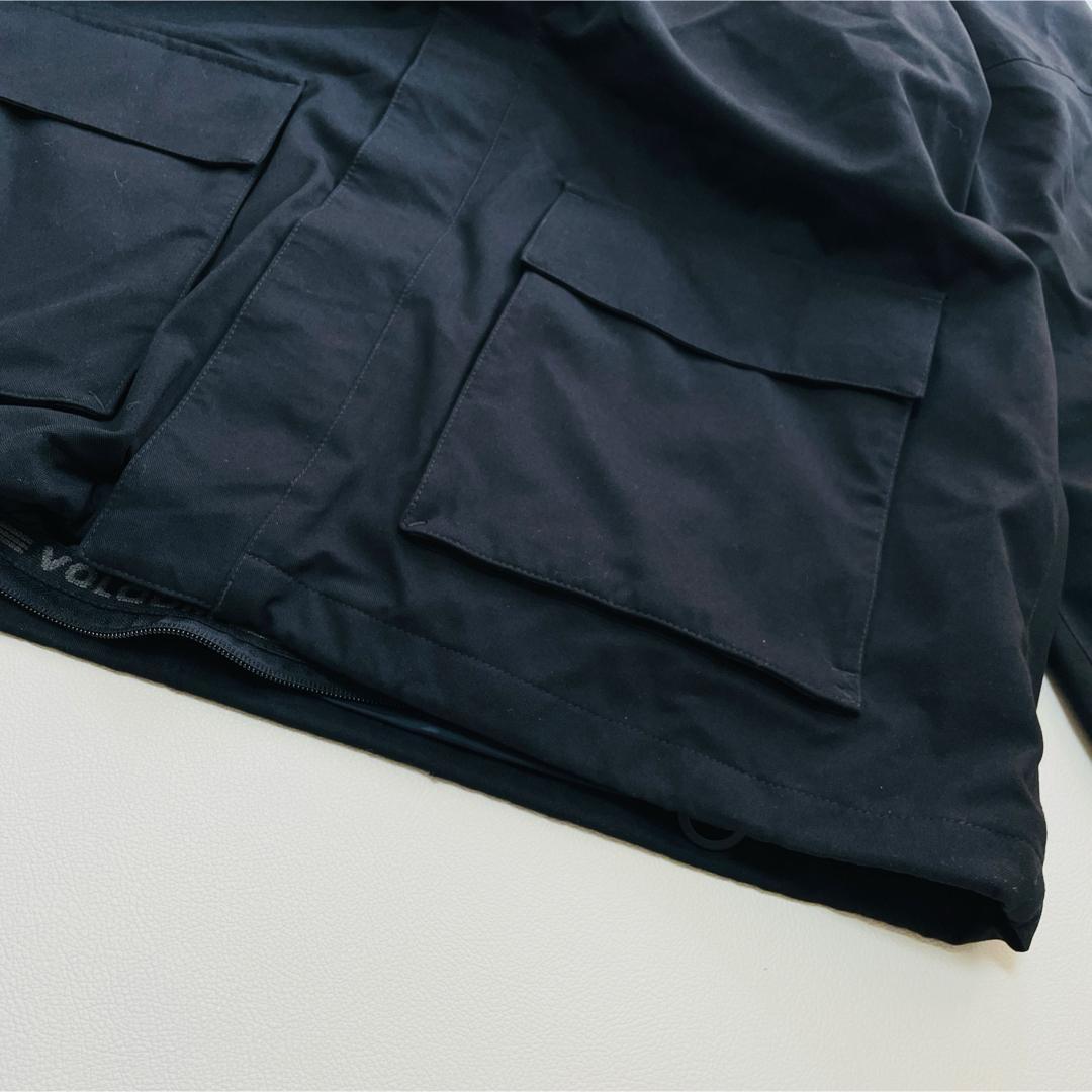 6693【美品】ボルコム　ジャケット　メンズ　XXL　無地　スノボ　ブラック