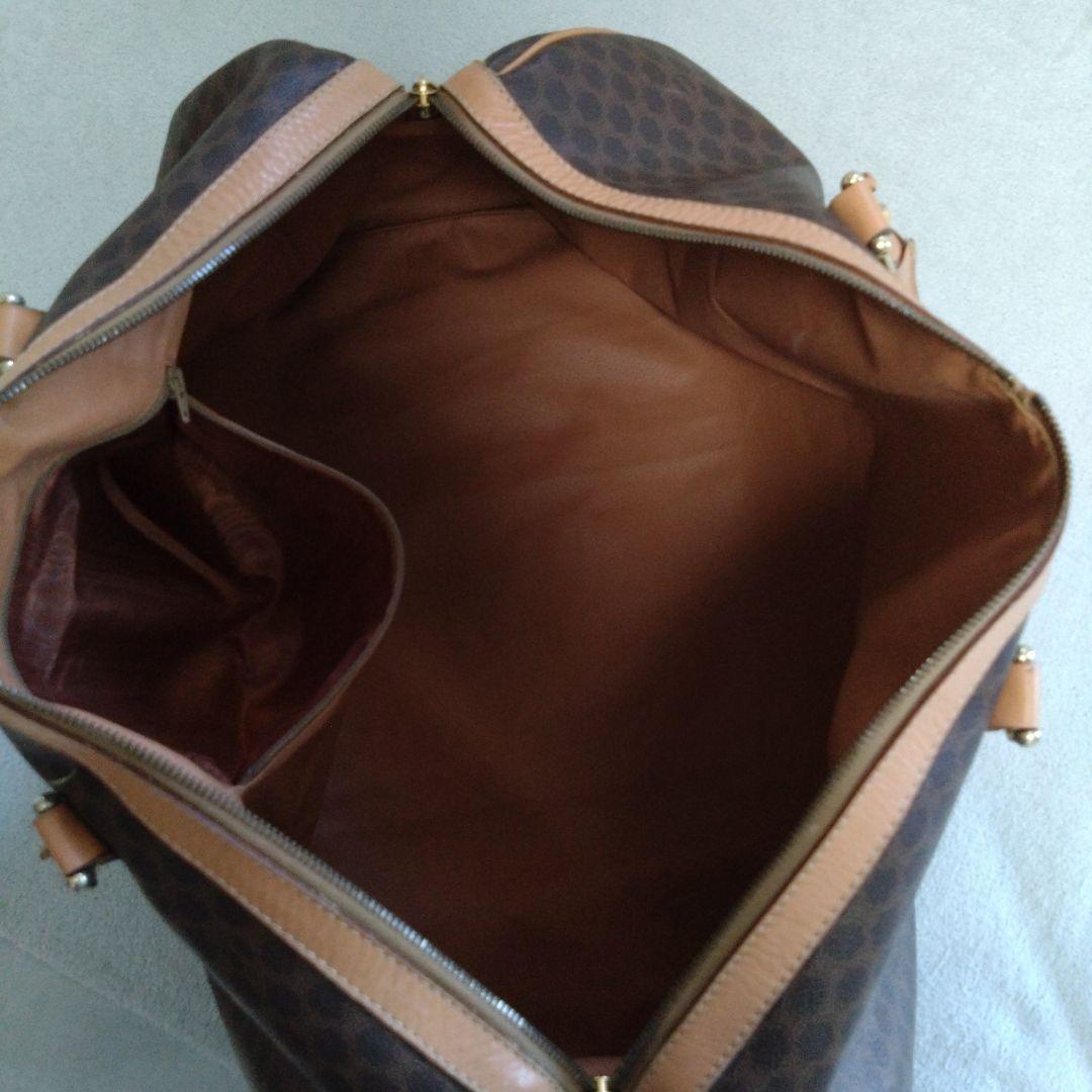 美品✨CELINE ボストンバック 大容量 　ブラウン　LAMPOファスナー