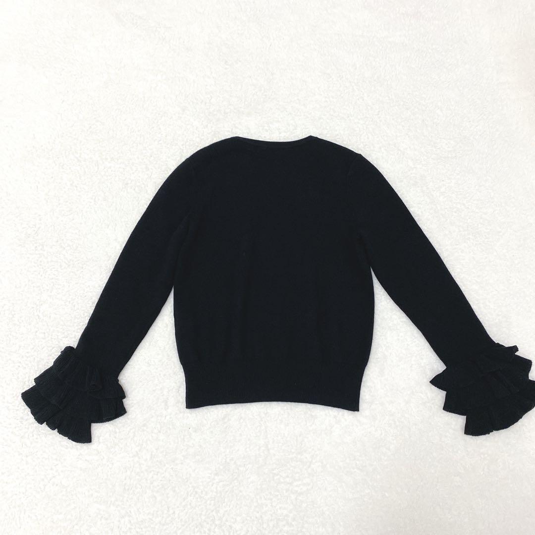 新品LOULOU WILLOUGHBY フリル袖 ブラックニット　トップス