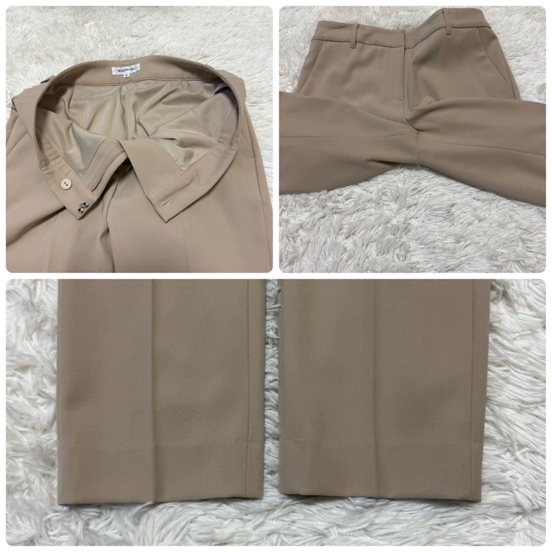美品✨ナチュラルビューティーベーシック パンツスーツ ノーカラー ウォッシャブル