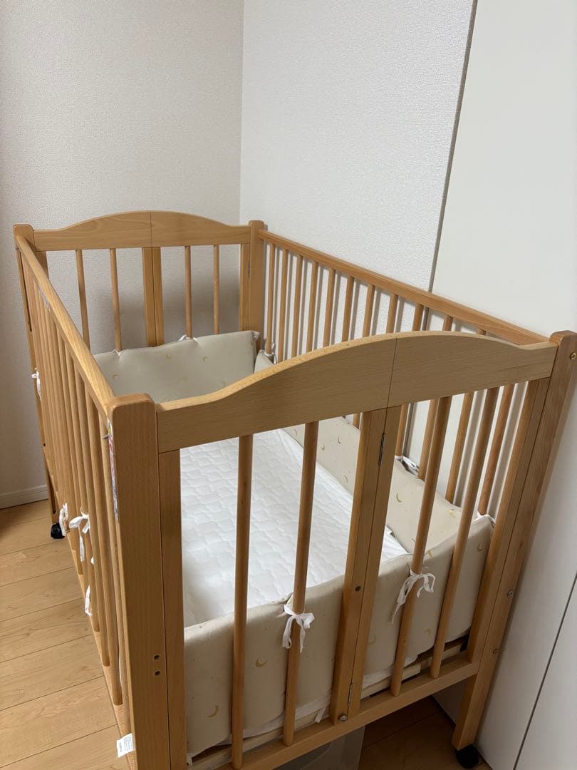 【現在Yuyaさん専用】ベビーベッド　ワンタッチハイベッド パル 石崎家具