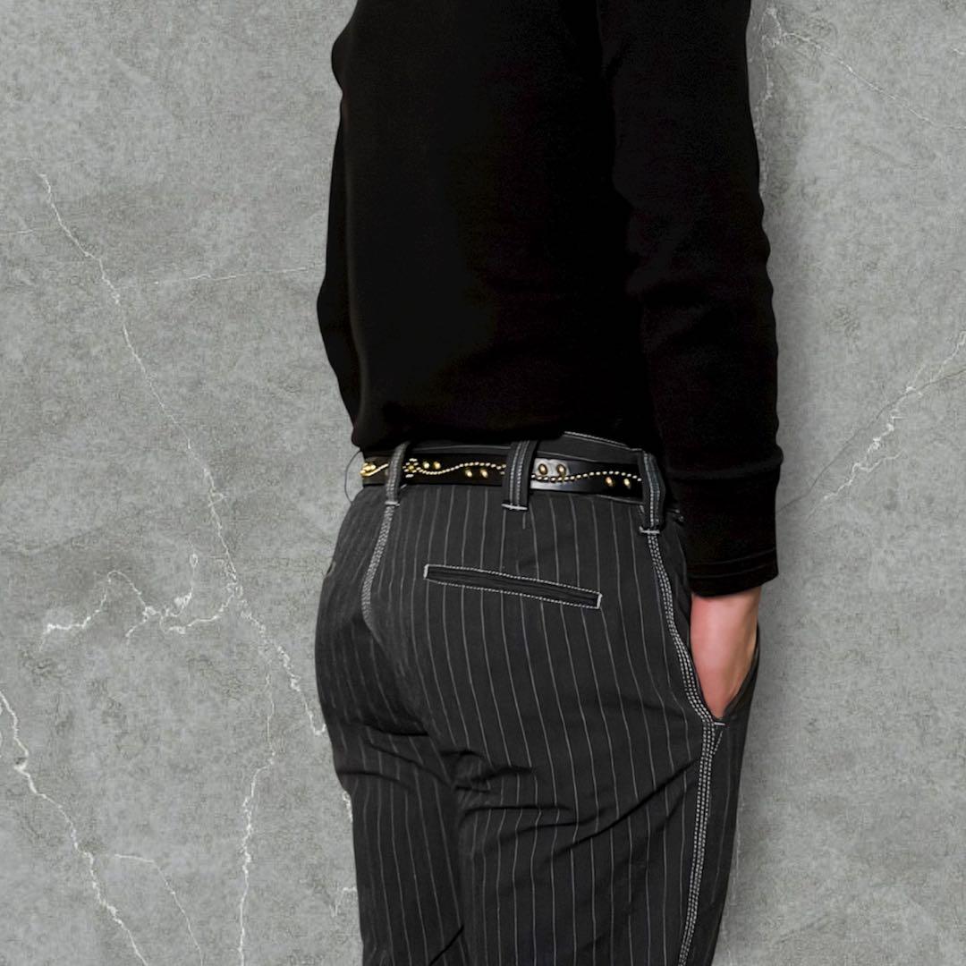 D*N様 スタッズナローベルトフラワーブラス23mm 32inch