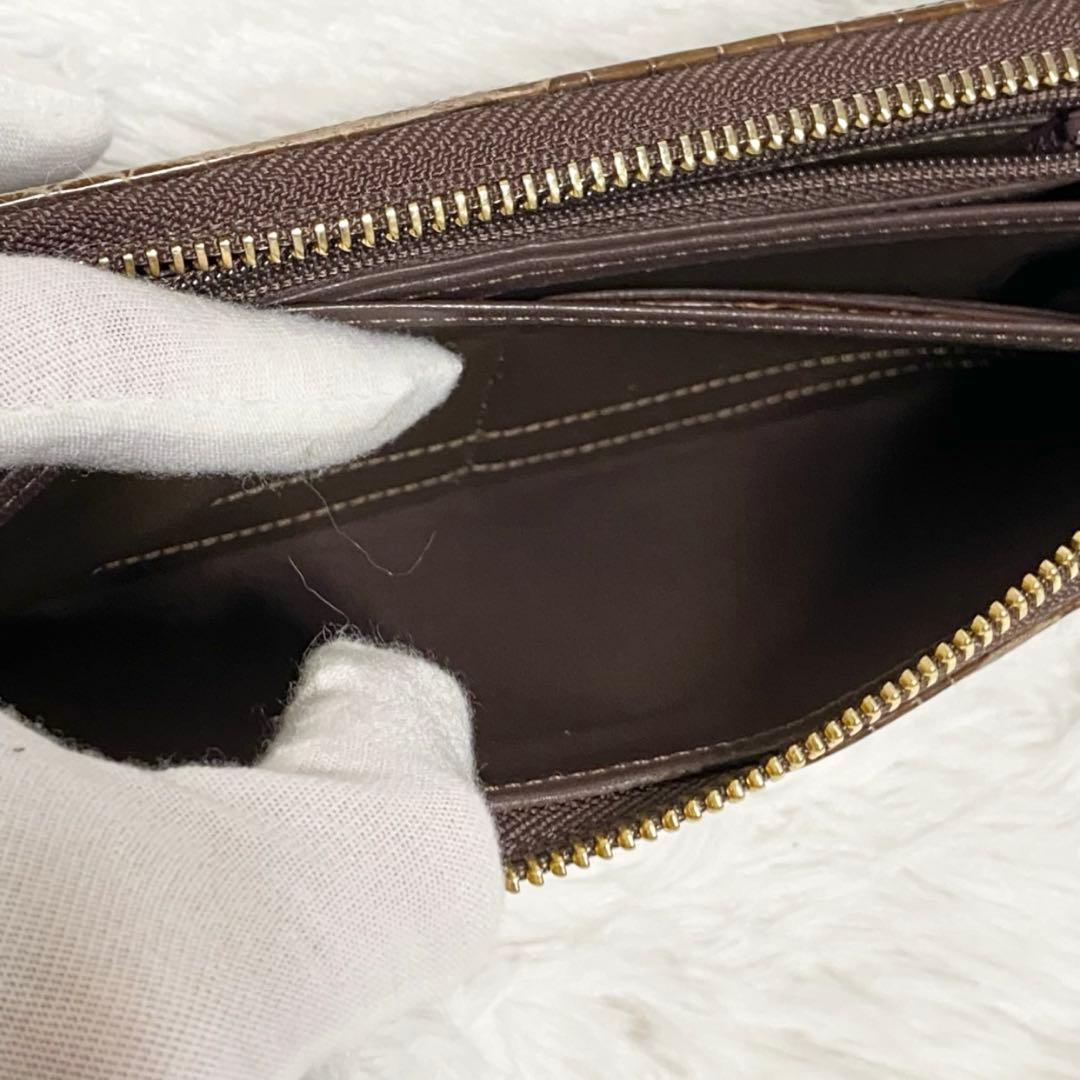 【美品】HALEINE クロコダイル レザー ウォレット 日本製