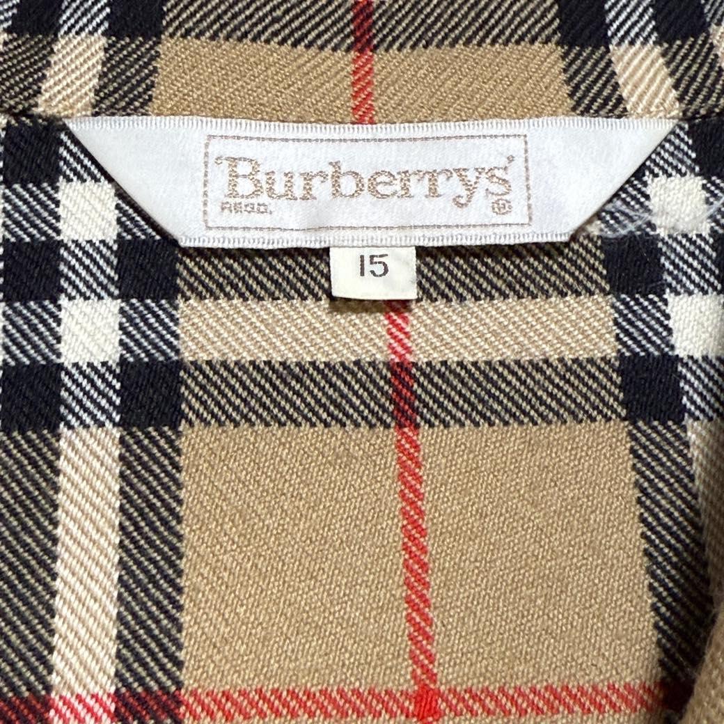 希少サイズ BURBERRY 金ロゴボタン ノバチェック シャツ ヴィンテージ