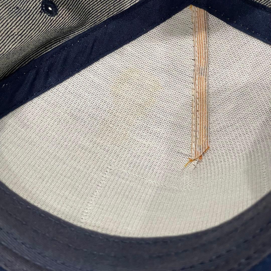 STUSSY 90~00s 6パネル　デニムキャップ　レザーパッチ　オールド