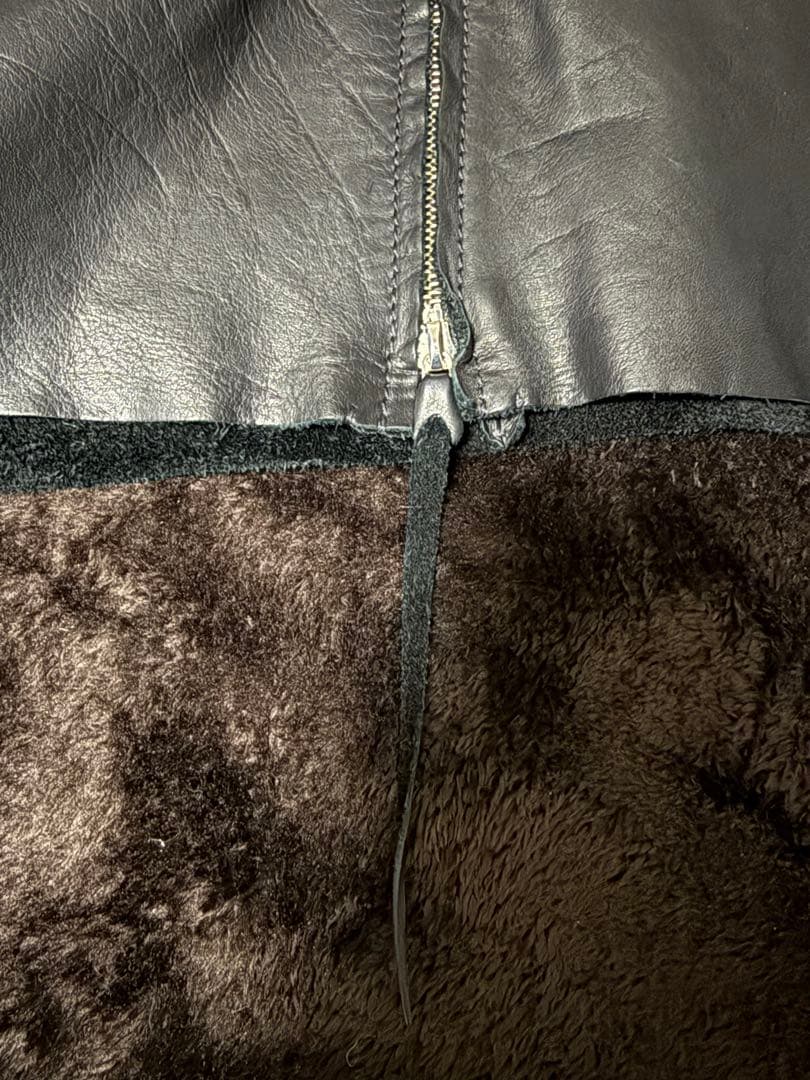 r*o様 m.a+ ジップ トールカラー レザーシャツ