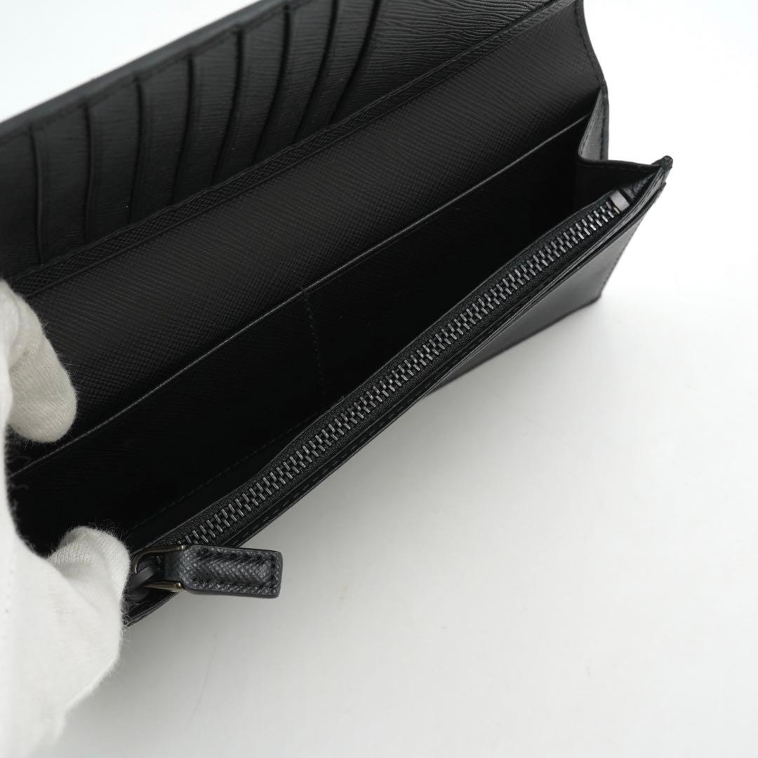 ✨極上美品・箱付き✨　プラダ　長財布　サフィアーノレザー　メタルロゴ　バイカラー