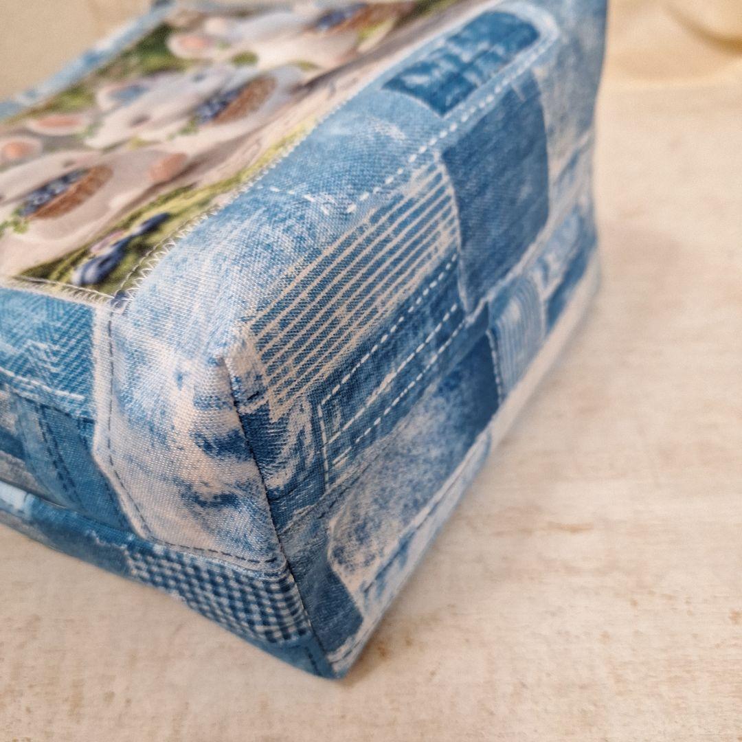 激レアパネル生地　ハンドメイド　布バスケット