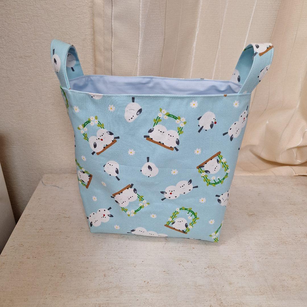 激レアパネル生地　ハンドメイド　布バスケット