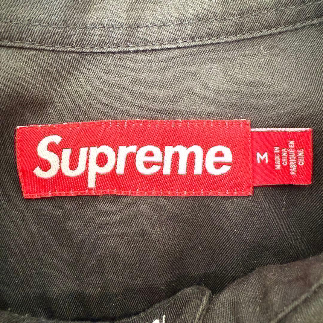 【ウォンビン着用✨】シュプリーム スモールボックスロゴ長袖シャツ 黒 M 美品◎