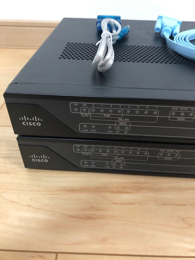 【CCNA、CCNP】2台Cisco891FJ 最新 IOS15.9