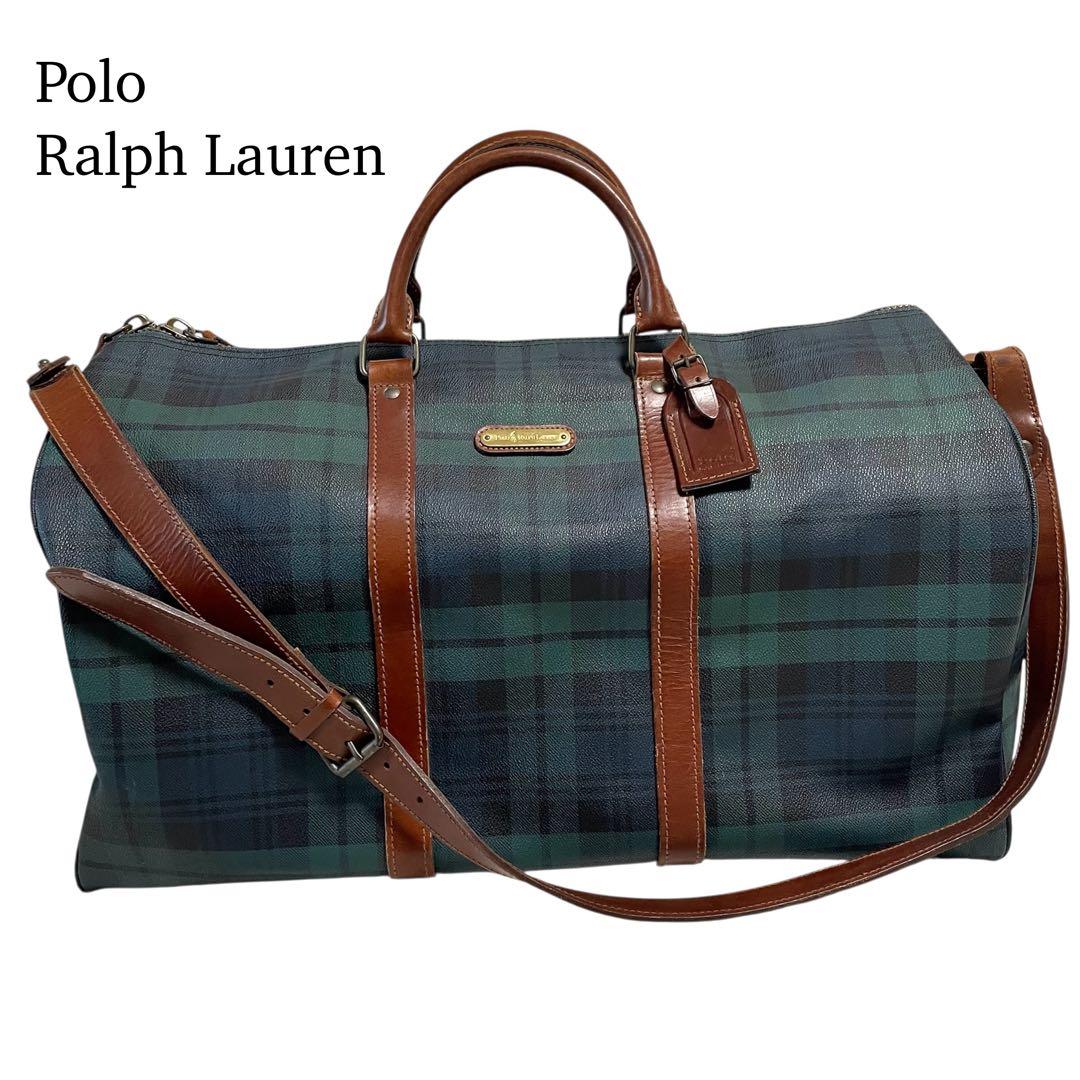 Polo Ralph Lauren ボストンバッグ チェック 大容量 ラージ