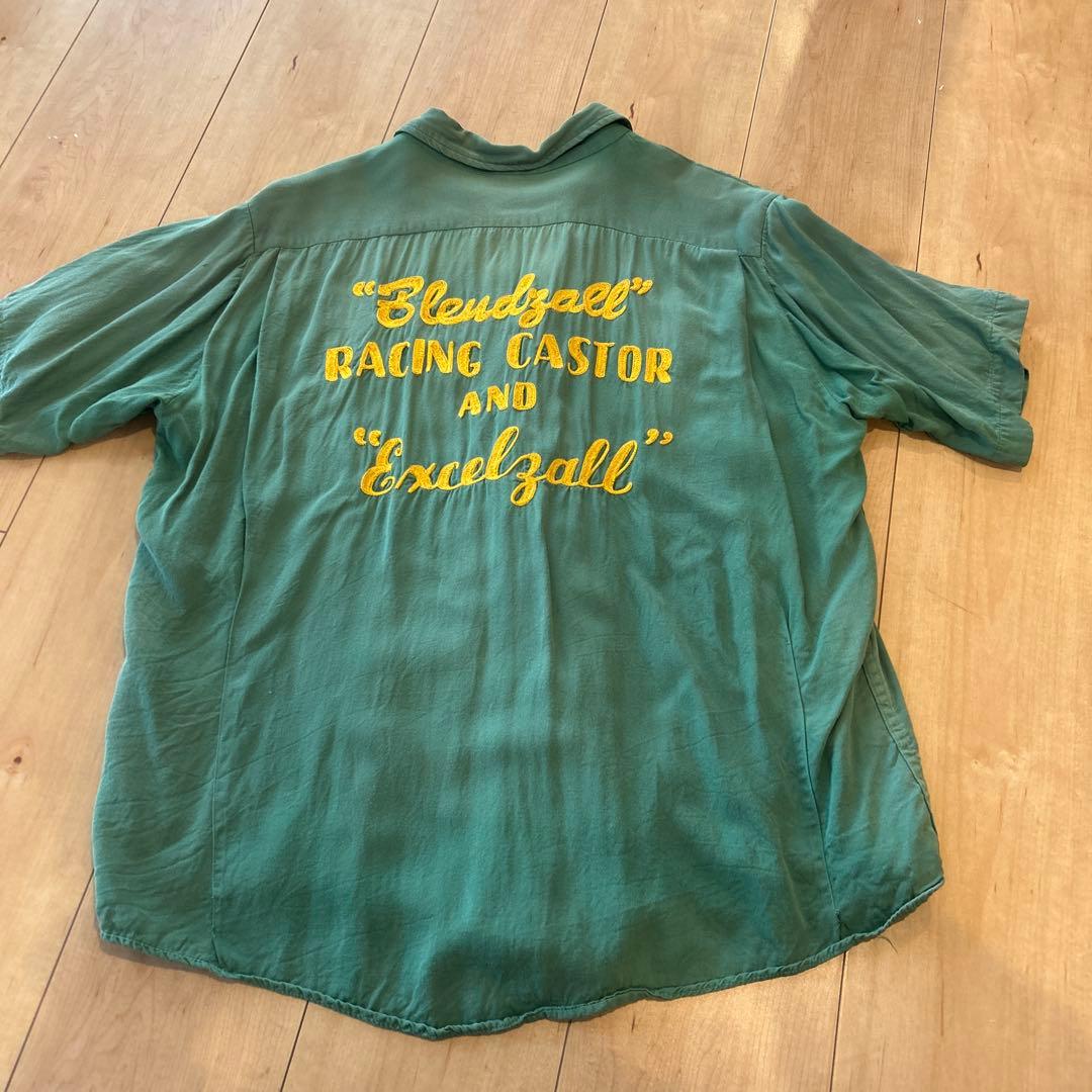 ボーリングシャツ　L ビンテージ　フェード