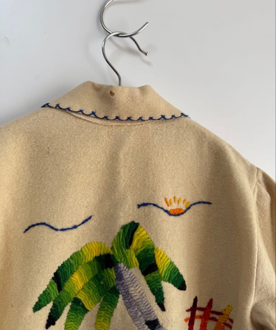 50s 60s 刺繍 メキシカンジャケット クリーム hooked toro