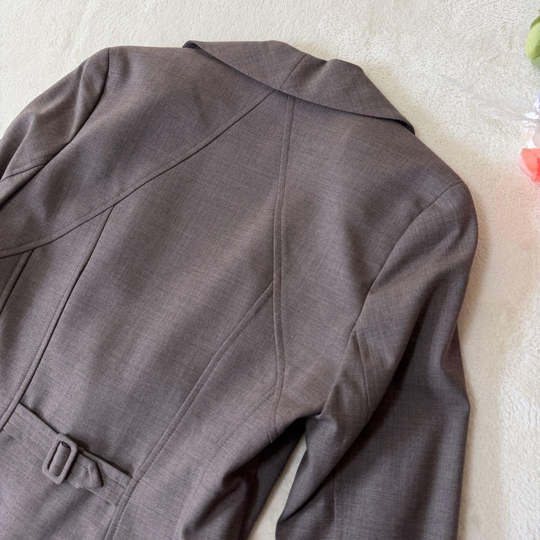 美品✨セオリー パンツスーツ　セットアップ　ブラウン　0 美脚パンツ　ウール混