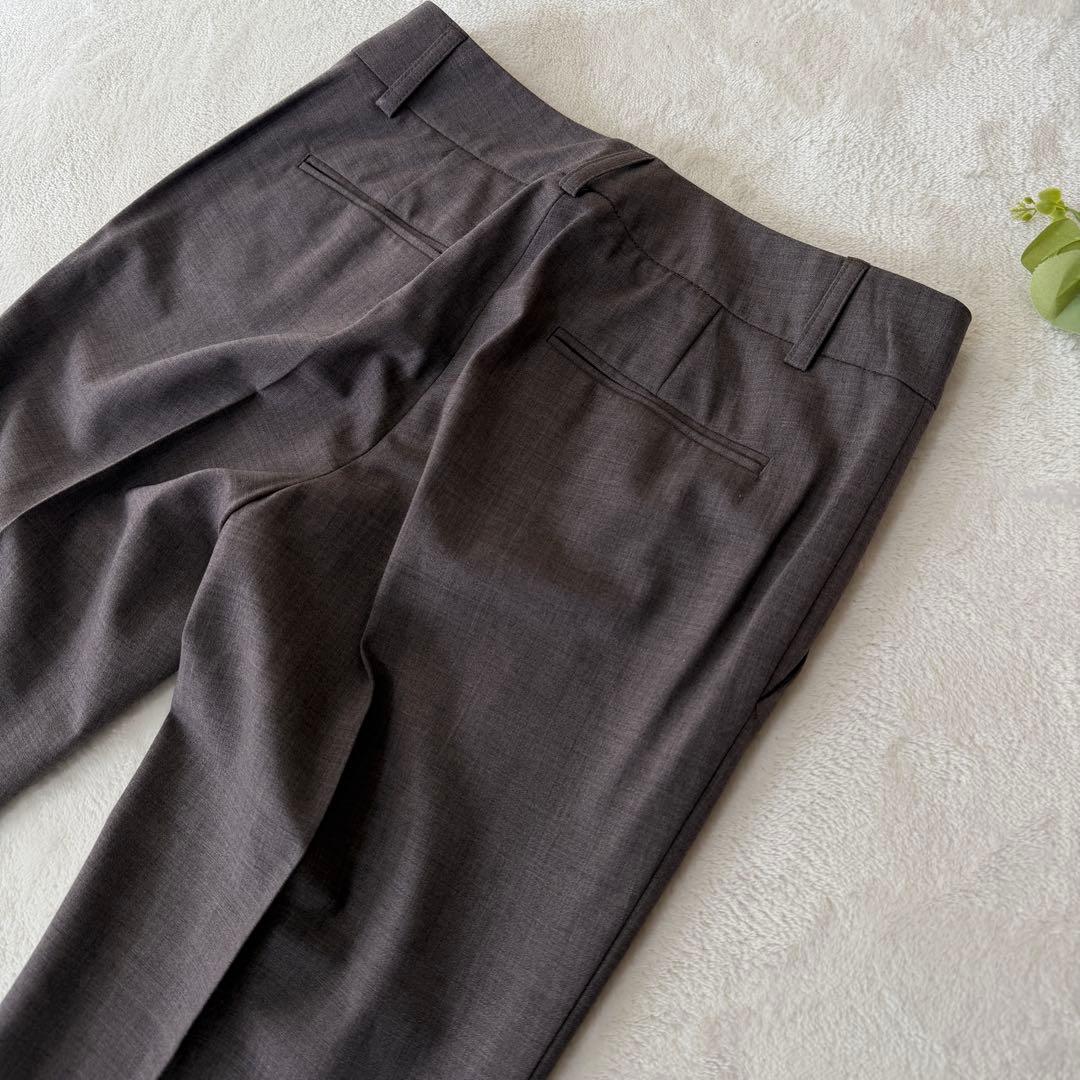 美品✨セオリー パンツスーツ　セットアップ　ブラウン　0 美脚パンツ　ウール混