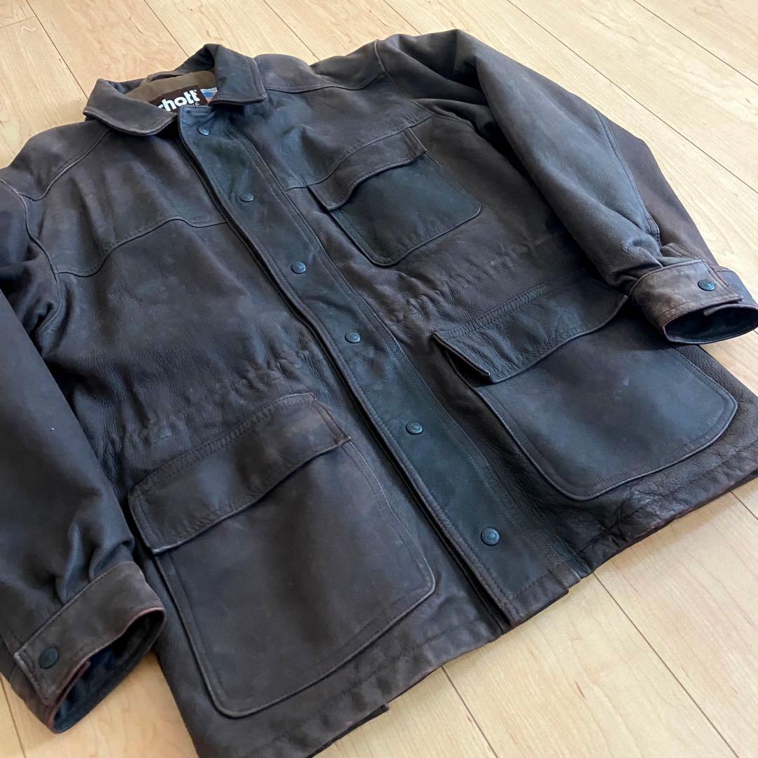 USA製　ショット Schott カーコート　42 ブラウン　レザー