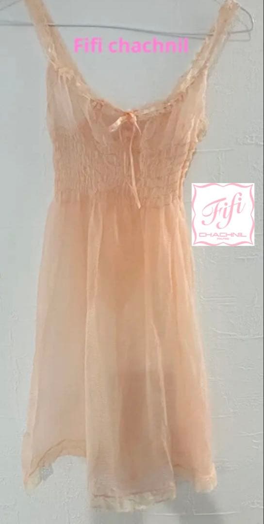 【新品】レア‼️Fifi chachnil ピンク シフォン キャミソール