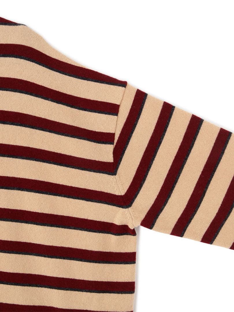 最終値下げ！タグ付き新品未使用エトレトウキョウ　マルチボーダーポロニットベージュ