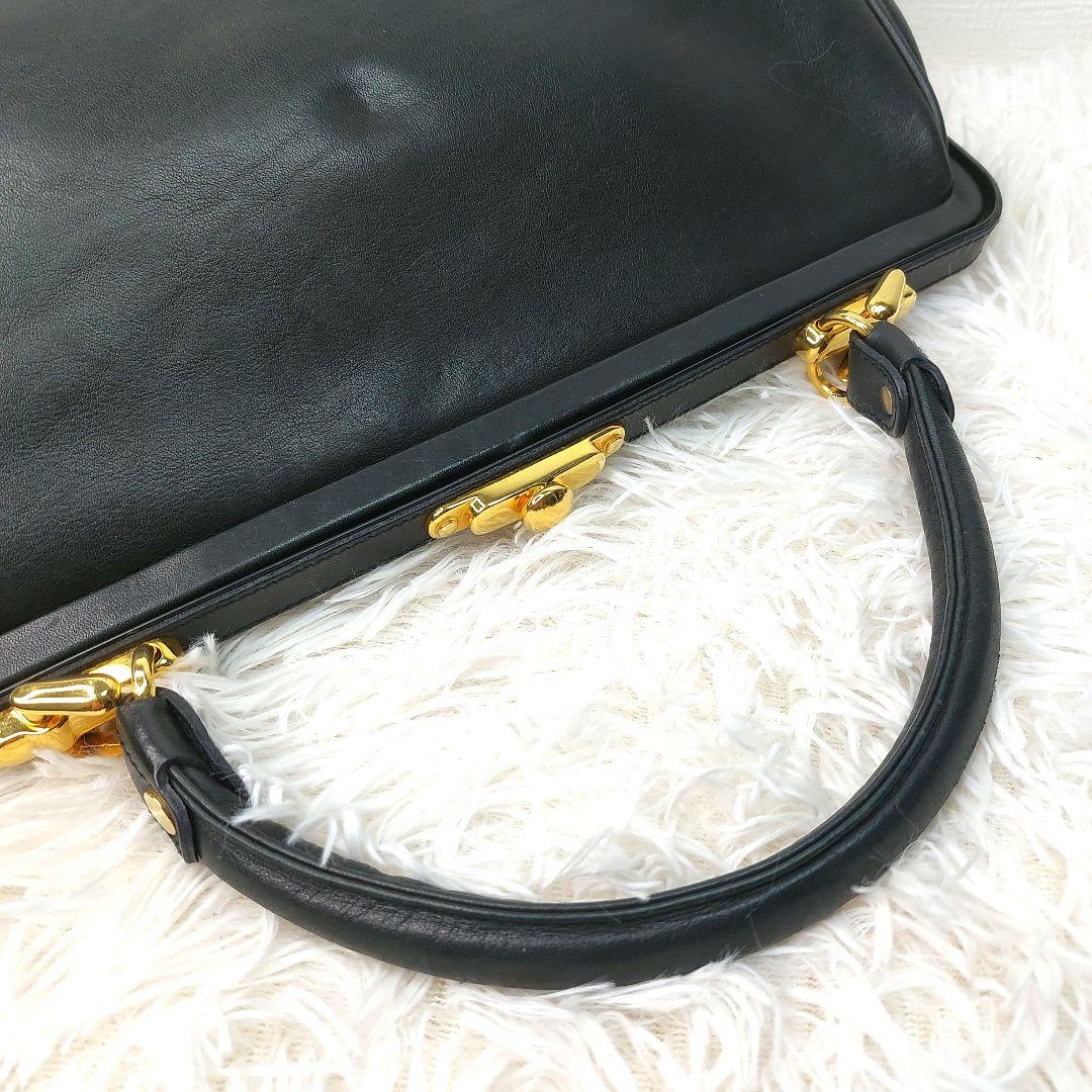 madler マドラー　ハンドバッグ ダレスバック　本革　レザー　ブラック