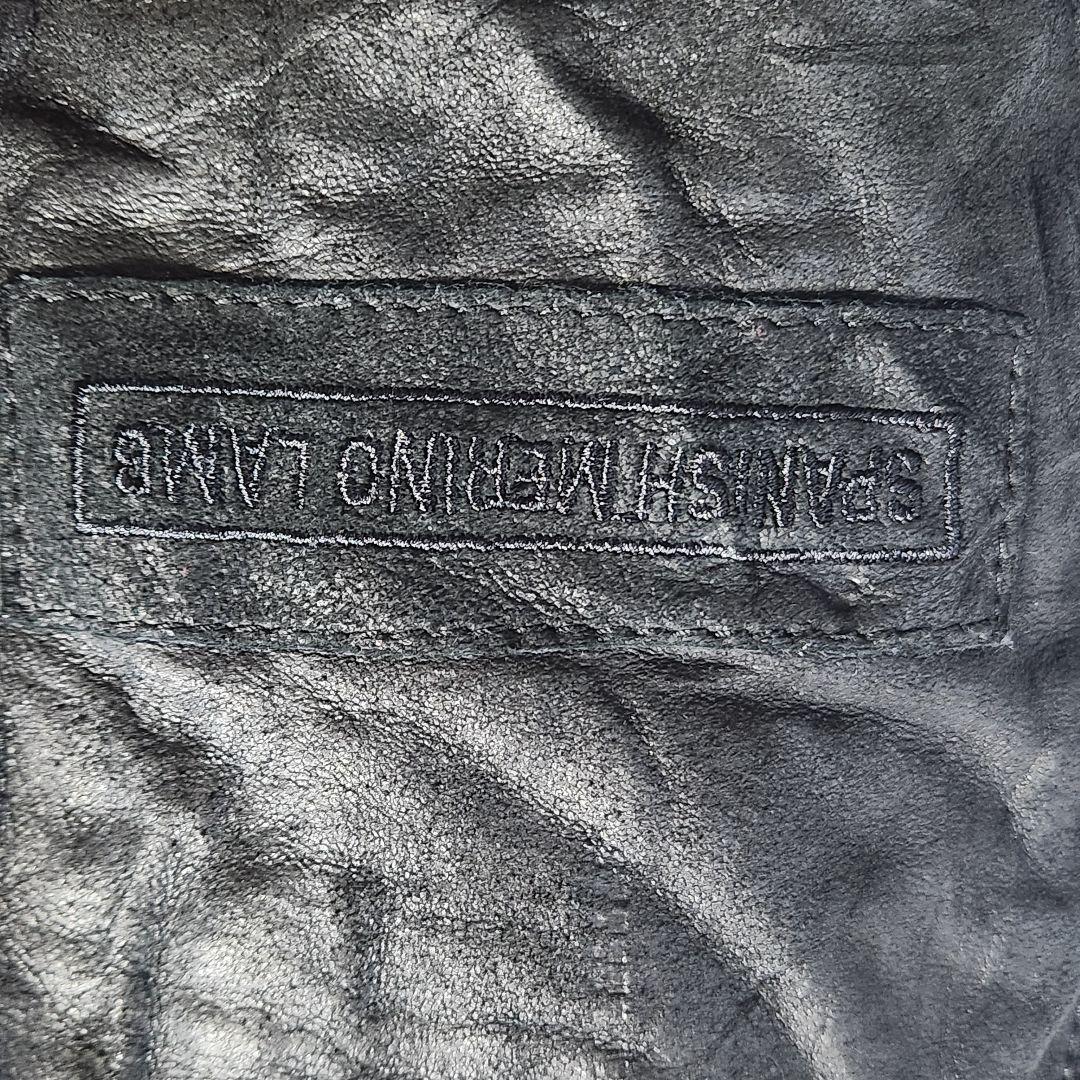 最高級メリノラム使用✨HUGO BOSS レザージャケット リアルムートン 黒