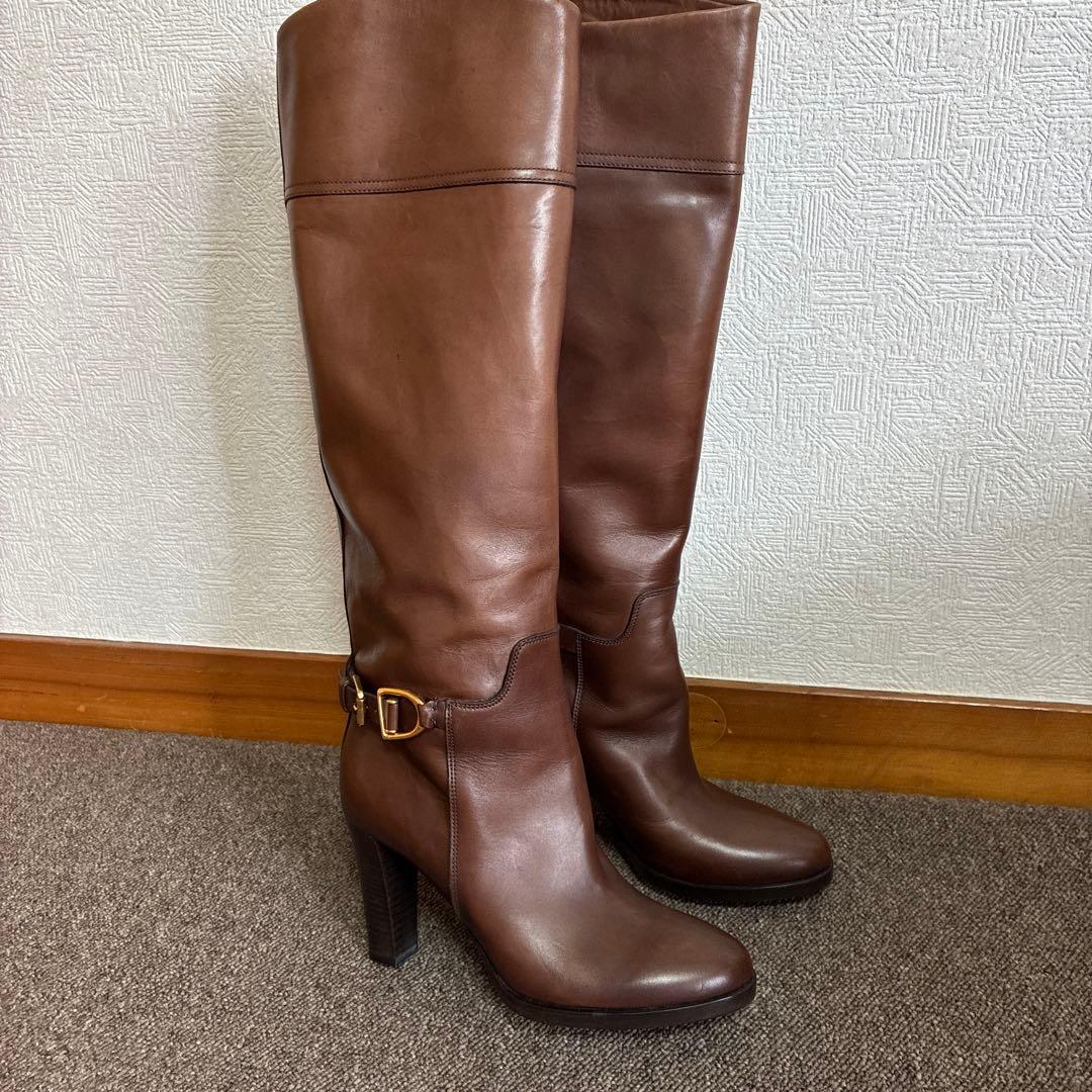 ラルフローレンブラウンバックル付きロングブーツ最終お値下げ♪