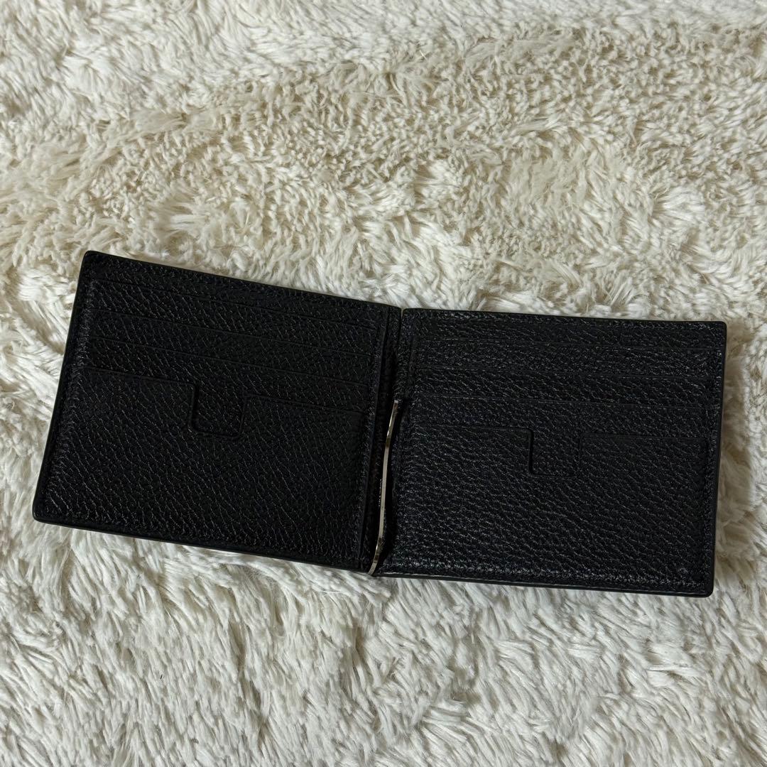 ⭐️未使用級⭐️　トムフォード　マネークリップ　二つ折り財布　ブラック　レザー