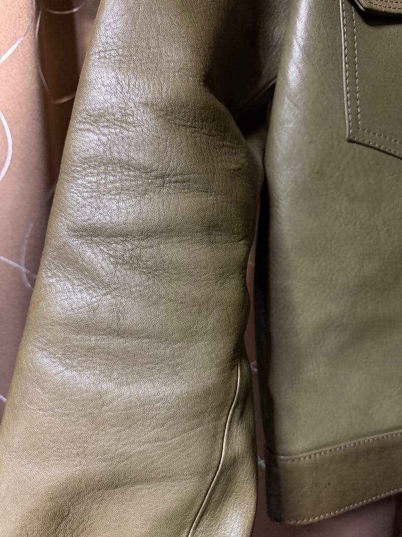 Y'2 LEATHER Gジャン2ndタイプ オリーブ サイズ40