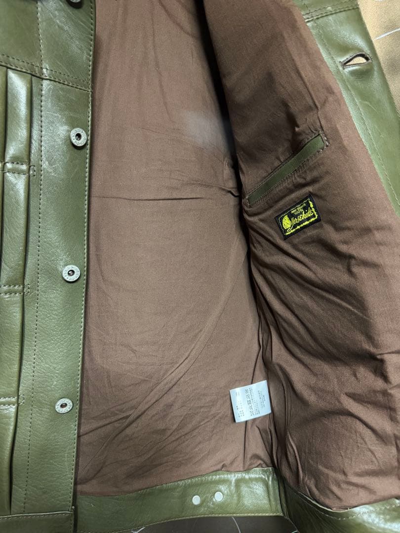 Y'2 LEATHER Gジャン2ndタイプ オリーブ サイズ40