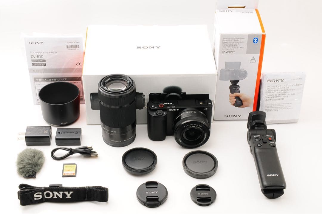 ◆美品◆ SONY ZV-E10 VLOGCAM ダブルレンズ グリップ付き