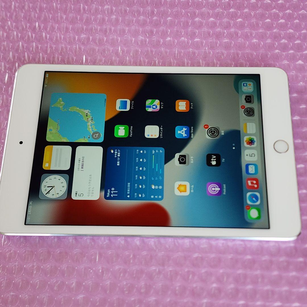 美品　iPad mini 4　バッテリー大変良好　Wi-Fiモデル　シルバー