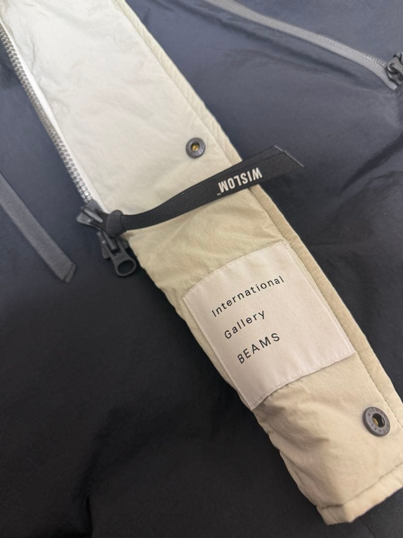 WISLOM ビームス別注 ダウンコート モンスターパーカー 04 ブラック