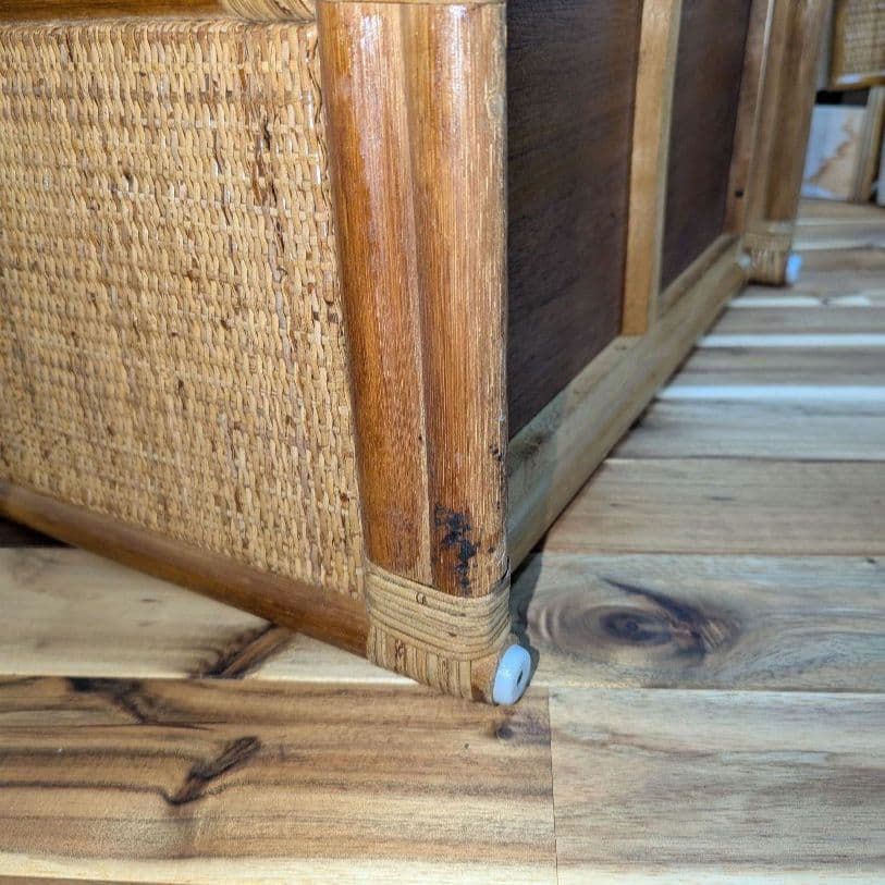 籐 ラタン チェスト 収納 タンス ４段　インテリア アンティーク 棚